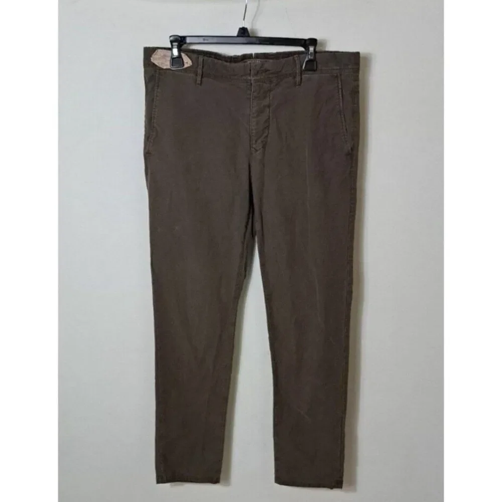 Incotex Chino Pants Brown Cotton Stretch Comfort Slim‎ Fit Slowear Size 3…
